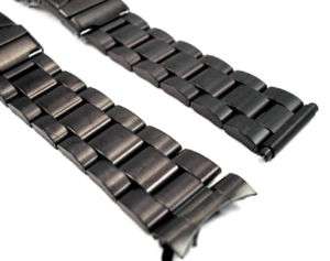 20mm CURVED END BLACK PVD STAINLESS OYSTER WATCHBAND  