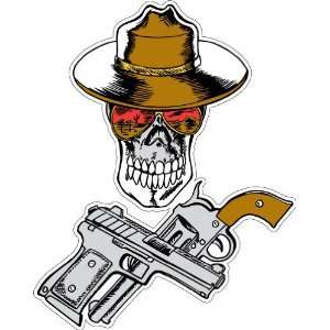  Sheriff Skull Texas Police Arizona Gun Car Bumper Sticker 