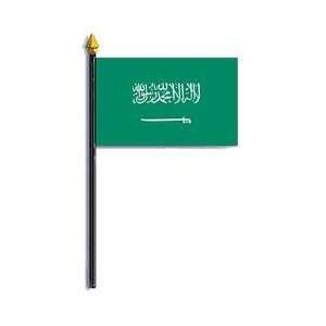  Saudi Arabia Flag Rayon On Staff 4 in. x 6 in.: Home 