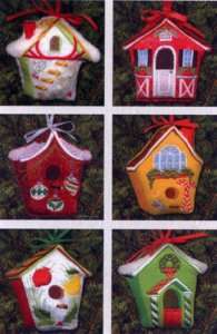 HolleyBerry Embroidery Designs CD BIRDHOUSE ORNAMENTS  