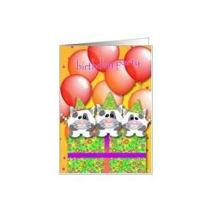  Kitty Cats Birthday Party invitation Card: Toys & Games