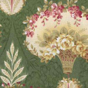   Pandolph Bowood House Green Floral Shabby Rose Fabric Christmas 0068 2