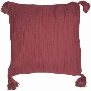  Pillow Decor   Crinkle Silk in Raspberry Throw Pillow 