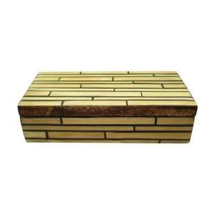  Wooden jewelry box inlaid with bamboo and tree bark: Home 