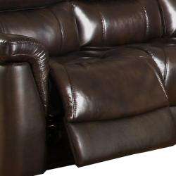Cherokee Brown Italian Leather Reclining Sofa and Chair  Overstock 