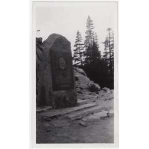   Carson Monument at Carson Pass, California. 1934 Sept