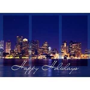  Boston Across The Water Holiday Cards: Home & Kitchen