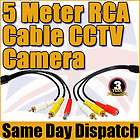 5M DC Plug RCA Power Supply Extender CCTV Camera Cable