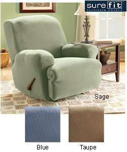 Sure Fit Stretch Stripe Recliner Slipcover  Overstock