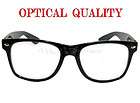 NWT BLACK WAYFARER NERD GLASSES CLEAR LENS OPTICAL QUALITY 80S RETRO
