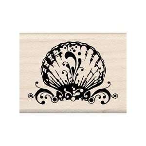   SHELL SCRAPBOOKING WOOD MOUNTED RUBBER STAMP Arts, Crafts & Sewing