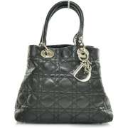CHRISTIAN DIOR Cannage Quilted SOFT LADY DIOR Tote Bag  