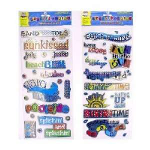  Scrapbooking Summer Phrases Stickers Case Pack 120 252836 