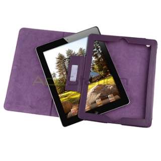 12 Accessory Bundles Leather Case+Skin Cover+Headset+Pen For iPad 2 