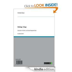 Weblogs / Blogs (German Edition) Christian Zsunyi  Kindle 