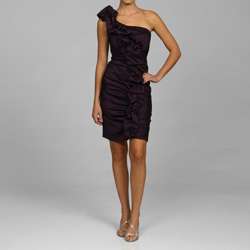 SL Fashions Womens Plum Stretch Taffeta Dress  Overstock