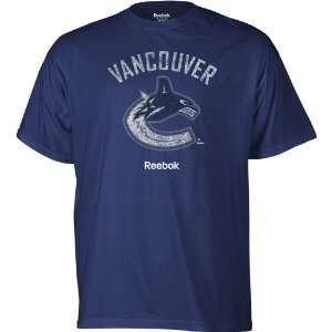  Vancouver Canucks Reebok Faded Primary Logo T Shirt 