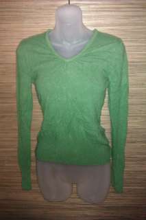 Apt. 9 womens green cashmere v neck sweater size Small (2371)  