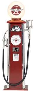 Flying A Vintage Look Gas Pump with Clock & Lighted Globe  