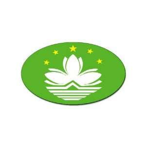  Macau Flag oval sticker 