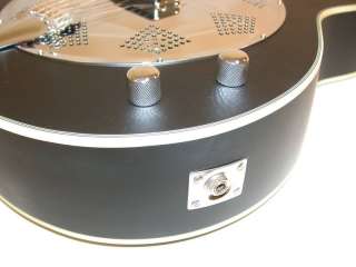 Hohner HR 200CE Acoustic/Electric Resonator Guitar Black  