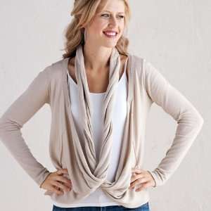  Gaiam Convertible Sweater, Large, Flax