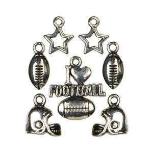  7pc Football Charms   Jewelry Basics Charm Arts, Crafts & Sewing