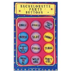  Bachelorette Party Buttons Toys & Games