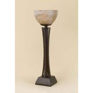 AF Lighting Mission Nuevo Table Torchiere Lamp in Burnished Iron 
