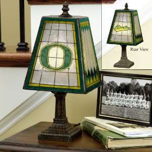  14 NCAA Oregon Ducks Stained Glass Table Lamp: Home 