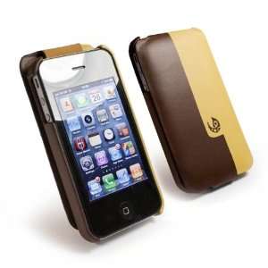   faux leather case cover for Apple iPhone 4   (Espresso) Electronics