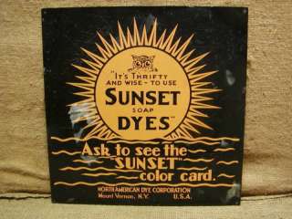 Vintage Soap Dye Sign  Antique Old Metal Advertising  