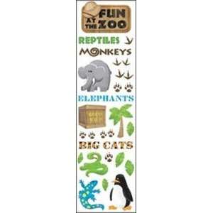  Zoo Clear Stickers 2.5x10 Sheet Fun At The Zoo