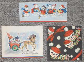 Lot of 3 Vintage HALLMARK Christmas Cards ~ Snow Babies  