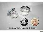 Marilyn Monroe sweet classic pin up beauty set of 2 adjustable rings