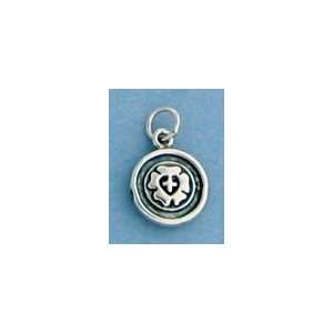  Sterling Silver Charm, Lutheran Symbol, Same on Both Sides 