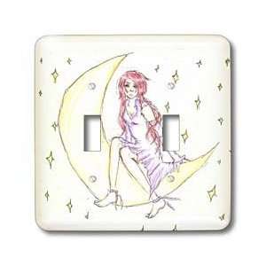 Patricia Sanders Inspirations   Girl on the Moon   Light Switch Covers 