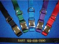Embroidered Personalized Dog Collars METAL SNAP BUCKLE!  