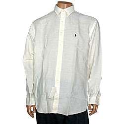 Ralph Lauren Mens Button down Linen Shirt (XL)  Overstock