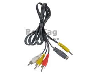 Pin S Video + 3.5mm Audio to 3 RCA Cable PC TV 5 FT  