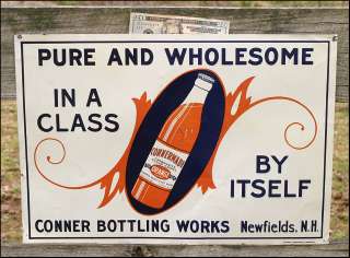   Conner Bottling Works Connermade Orange Soda Pop Tin Metal Sign  