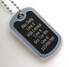 PERSONALIZED Dog Tag Necklace Horizontal Wording   GOLD with Black 