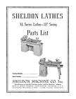 Sheldon 10 Inch XL Series Lathe Parts Manual