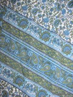 Blue Plate Long Boho Skirt India, L XL Waist 32 38  