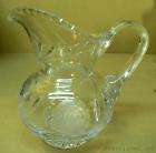 1970s Waterford Crystal Water Jug Pitcher Etched Flower