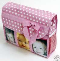 Pink w/Bow Diaper Baby Picture Photo Messenger Bag NEW  