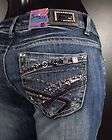 NWT Womens GRACE IN LA Destroyed SKINNY Jeans Chains Crystals Studs