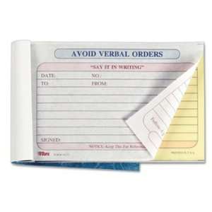  Avoid Verbal Orders Manifold Book, 7 x 4 1/4, Two Part 