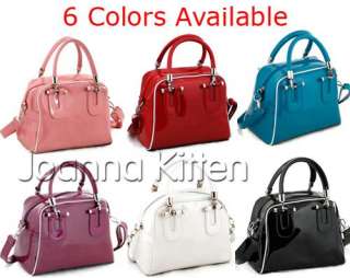 Women patent leather handbag shoulder Tote bag 6 colors  
