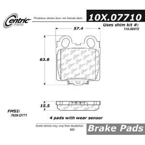  Centric Parts, 102.07710, CTek Brake Pads Automotive